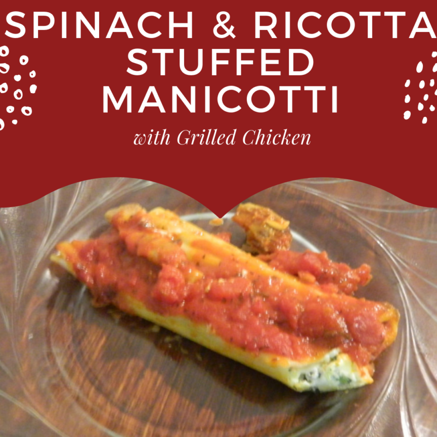 spinach and ricotta stuffed manicotti