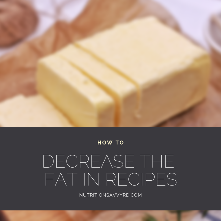 how to decrease the fat in recipes