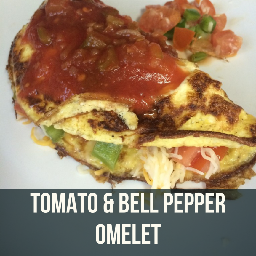 tomato and bell pepper omelet
