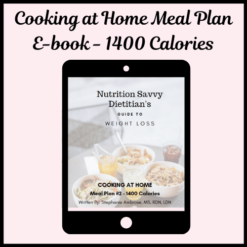 Cooking at Home for Weight Loss Meal Plan 1400 calories